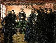 Anna Ancher en begravelse Germany oil painting artist